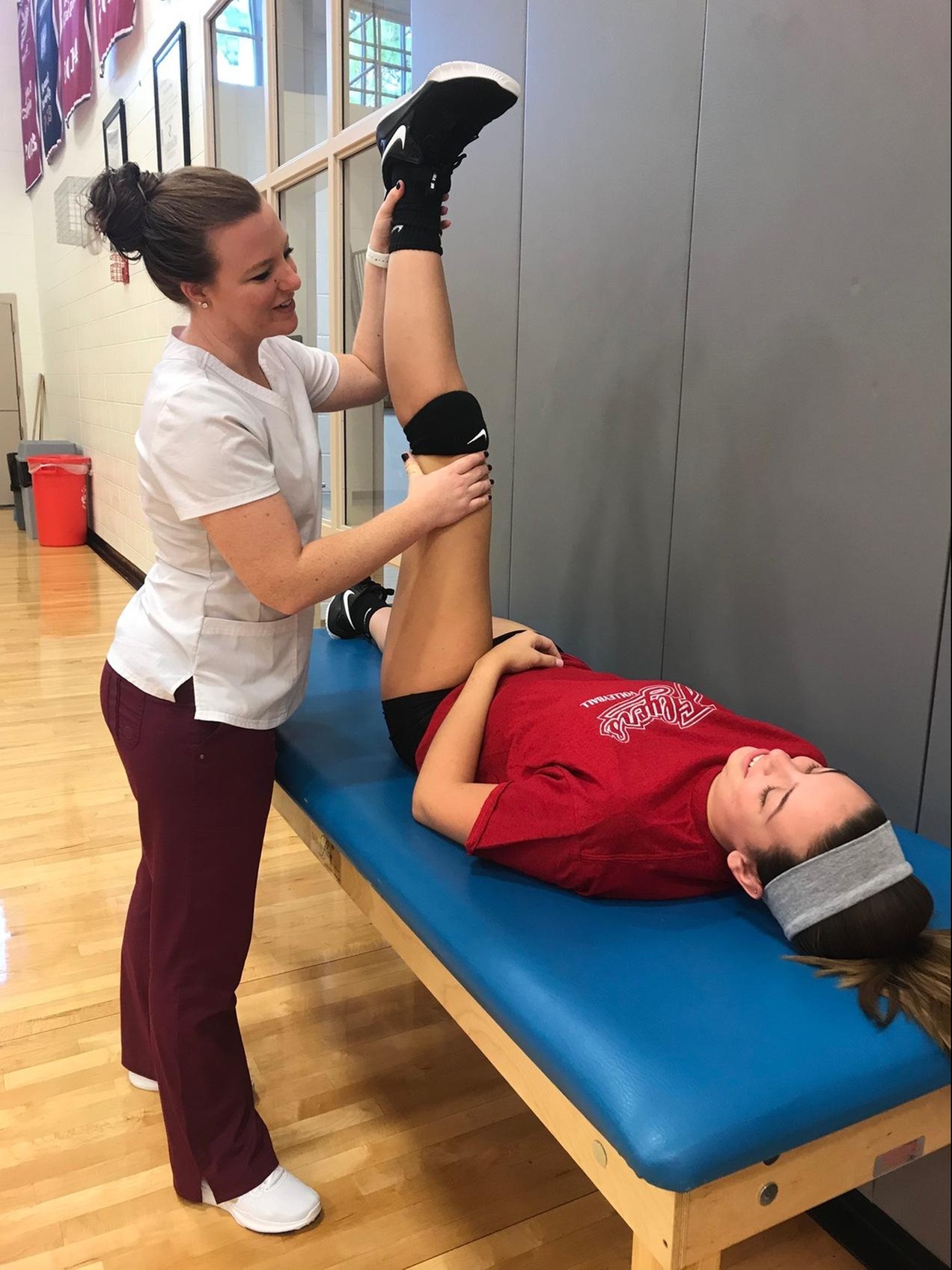 Volleyball Player Jordan Ward with Athletic Trainer Stefanie Mansfield Turner